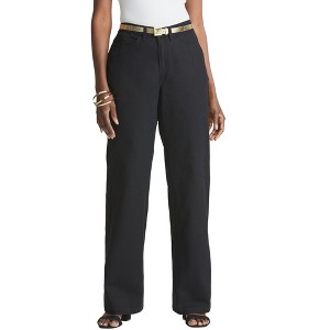 Jessica London Women's Plus Size Classic Denim Wide Leg Jean - 1 of 4