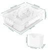 YIGII Divided Serving Tray with Lid and Handles 8 Compartments Snack Box Container Charcuterie Organizer Snackle Box Container for Candy,Nuts,White - 4 of 4