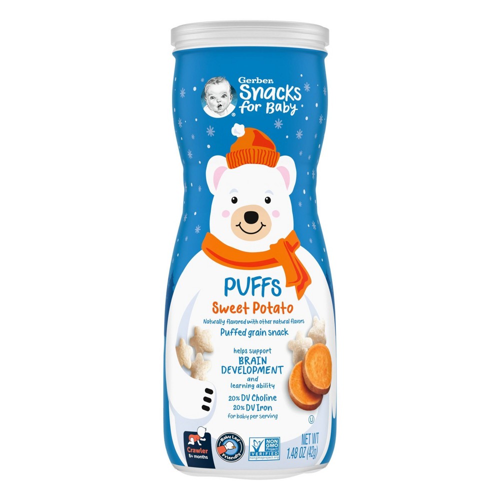 Gerber Grain & Grow Sweet Potato Puffs Baby Snacks - 1.48oz