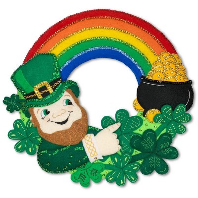 St. Patrick's Day Felt Wreath Kit from MerryStockings (St. Paddy's Day)