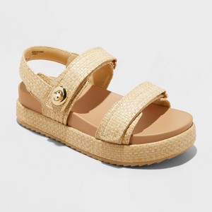 Women's Tanner Platform Double Band Sandals - A New Day™ - 1 of 4