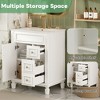24"W Bathroom Vanity with Ceramic Sink, Small Bathroom Storage Cabinet with 2 Drawers & Adjustable Shelf - ModernLuxe - 3 of 4