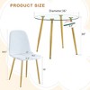 5-Piece Dining Set with Glass Table and 4 Armless Chairs - 4 of 4