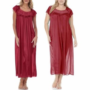 Ezi Satin Silk Nightgown For Women - 1 of 4
