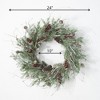 Sullivans Set of 2 Artificial Cedar and Pine Wreath 24"H Green - 4 of 4
