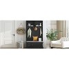 TiramisuBest Modern Hall Tree with Sliding Doors, Top Shelf, Storage Bench, 5 Hooks for Entryway, White - 2 of 4