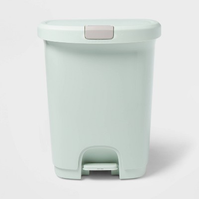 7L Medium Size Trash Can Garbage Bin Waste Basket with Cover+Press Button