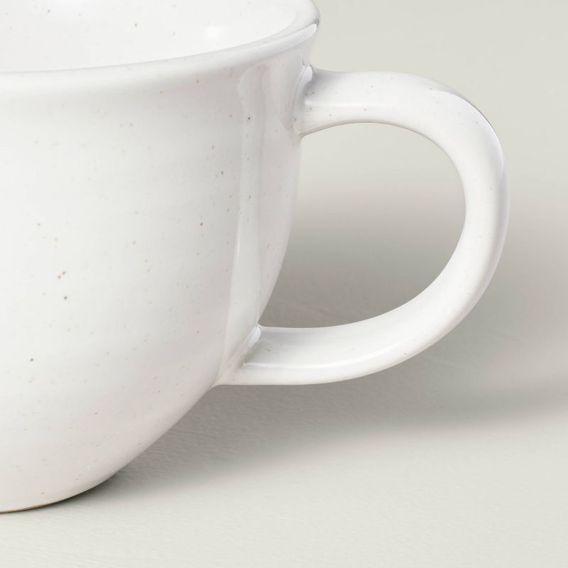 15oz Flared Brim Stoneware Mug Vintage Cream - Hearth & Hand™ with Magnolia, 4 of 7