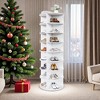 ORRD 8-Tier Rotating Shoe Rack, Spinning Organizer Holds 32 Pairs, 360° Space-Saving Storage Tower for Closet Entryway, White - 3 of 4