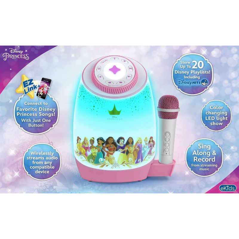 Disney Princess EZ Link plus Bluetooth Karaoke with Wireless Microphone, 4 of 10