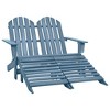 vidaXL Garden Chair White Fir Wood 2-seater Ergonomic Adirondack Chair - Blue - 2 of 4