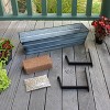 Achla Designs 22" Galvanized Steel Wrought Iron Outdoor Planter with Wall Brackets Light Blue - 2 of 4