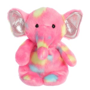 Aurora Small Raspberry Elephant Jammies Vibrant Stuffed Animal Pink 8" - 1 of 4
