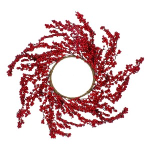 Northlight 28" Unlit Red Berries Artificial Christmas Wreath - 1 of 3