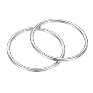 Unique Bargains 316 Stainless Steel Multi-Purpose Welded Heavy Duty O Rings for Crafts Silver - 1 of 4