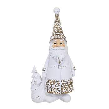 Ganz 11.25 In White-Washed Santa Figurine Christmas Claus Santa Figurines
