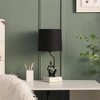 Ore International 20.5" Reader Sitting A Gray Stack of Books Polyresin Table Lamp Black : UL Listed, Linen Shade - 2 of 4