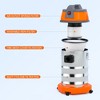 Topteng 10 Gallon Steel Stainless Wet/Dry Canister Vac Shop Vacuum Cleaner 3200W, Orange - 4 of 4