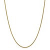 Black Bow Jewelry 2mm 14k Yellow Gold Hollow Wheat Chain Necklace - 3 of 4