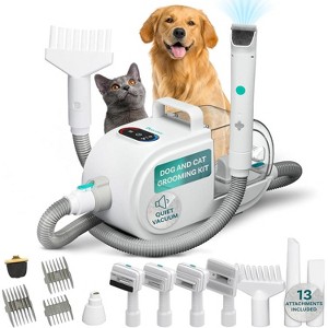 PetCove Dog Grooming Kit – Pet Clippers, Nail Grinder & Blow Dryer with Quiet 3-Speed Suction, 3 Heat Settings, 2.6L Dog Hair Vacuum Dust Bin - 1 of 4