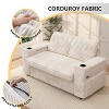 Dyonery 65.5 inch Convertible Sleeper Sofa Bed with Arm Storage,Pull Out Couch Bed with USB Port,Reclining Backrest,Tool-Free Assembly,Modern Loveseat - 4 of 4