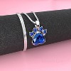 Maya's Grace Birthstone Paw Print Pendant Necklace, Rhinestone Gemstone, Pendant Necklace for Women - 2 of 4