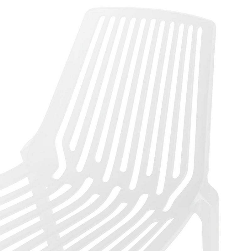 LeisureMod Acken Plastic Stackable Dining Chair Set of 4, 5 of 7