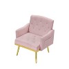 TIRAMISUBEST velvet armchair with metal legs,pink - 2 of 4