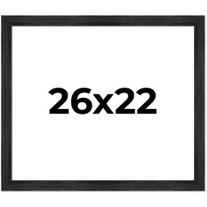 PosterPalooza | 26x22 Wide Barnwood Picture Frame, UV Acrylic, 6 Finishes - Grey, Brown, White, and Black - 1 of 4