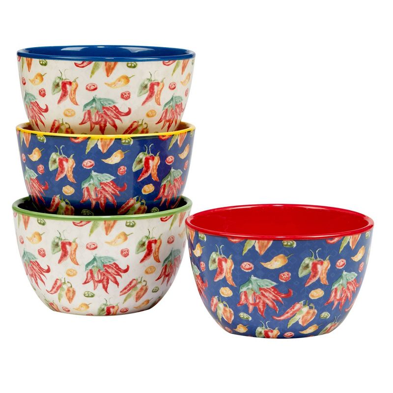 Set of 4 Sweet and Spicy Ice Cream Bowls - Certified International, 1 of 4