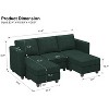 Belffin Modular Sectional Sleeper Sofa with Storage Ottoman, Corduroy Luxury Sectional Sofa with Chaise Convertible Modern Sectional for Living Room - 2 of 4