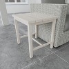 Vynxaria Patio End Tables - Whitewashed Birch Look, 22.5"x22.5"x20.5" Durable Outdoor Accent - 3 of 4