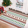 Coolmee Christmas Washable Rugs Snowflake Rug Non Slip Soft Non Shedding Indoor Holiday Decor Carpet for Living Room Bedroom - 2 of 4