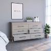 NicBex 6 Wide Drawers Dresser,Modern Double Dressers with Wood Pattern,Minimalist Chest of Drawers for Bedroom,Living Room,Hallway,Storage Cabinet - 2 of 4