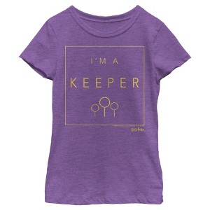 Girl's Harry Potter I’m a Keeper T-Shirt - 1 of 4