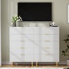 Whizmax 5 Drawer Dresser for Bedroom, Modern Wood Storage Organizer with Gold Metal Handles & Anti-Tipping Device for Hallway - 4 of 4