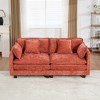 Cloud Sofa LoveSeat, Modular Sectional Couch with Chenille Fabric & Double-Layer Cushions â€ - 3 of 4