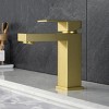 ChicFurnit Bathroom Sink Faucet Single Handle Modern Design for Stylish Vanity Spaces, Gold, 10.6"*8.3"*3" - 2 of 4