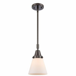 Cone - 1 Light Stem Hung Mini Pendant In Industrial Style-9.13 Inches Tall and 6 Inches Wide - 1 of 1