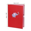 Unique Bargains Elephant Thickened Paper 3D Funny Birthday Cards for Best Friends Gift - 2 of 4