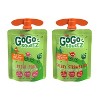 GoGo squeeZ Fruit & veggieZ Applesauce and Puree Variety Pack, Pedal Peach and Speedy Strawberry - 3.2oz/12ct - 3 of 4