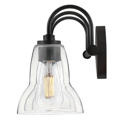 Vera Black 3-Light Vanity with Clear Glass Shades