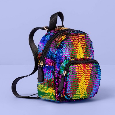 sequin girl backpack