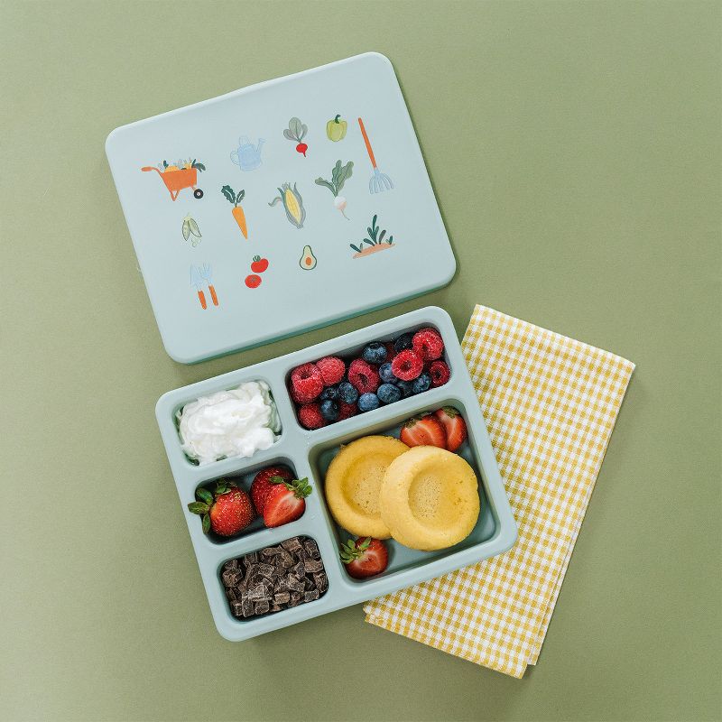 Austin Baby Co Leak-proof Silicone Bento Box for Toddlers and Kids- Durable & Eco-Friendly five compartment Lunch Box, 5 of 9