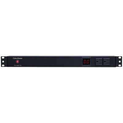 CyberPower Metered PDU15M2F10R 12-Outlets PDU - 12 x NEMA 5-15R - 1U Rack-mountable, Zero U Vertical Rackmount