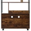 LOVMOR Cat Litter Box Enclosure with Shelves,Hidden Litter Box with Scratching Posts, litter box furniture - 3 of 4