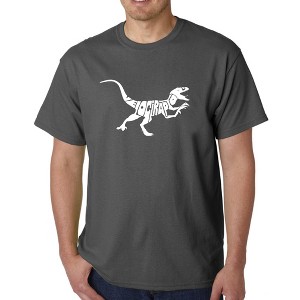 LA Pop Art Men's Word Art T-shirt - Velociraptor - 1 of 4