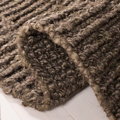 Handmade Brown Jute Square Non-slip Area Rug