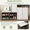 2-in-1 Shoe Storage Bench & Shoe Cabinets , Multi-functional Shoe Rack with Padded Seat, Versatile Shoe Storage Solution with Adjustable Shelves - 4 of 4