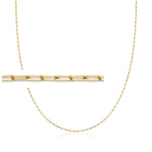 Pure Collection by Ross-Simons 14kt Yellow Gold Paper Clip Link Necklace - 1 of 4